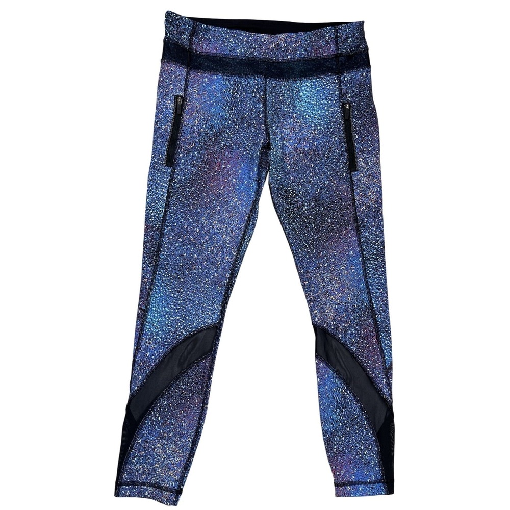 Lululemon Women's Inspire II Tights Sz 8 Strive Multi Black Run Yoga Athleisure